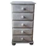 Pine Chest of Drawers with 3D Pearlescent Floral Detail